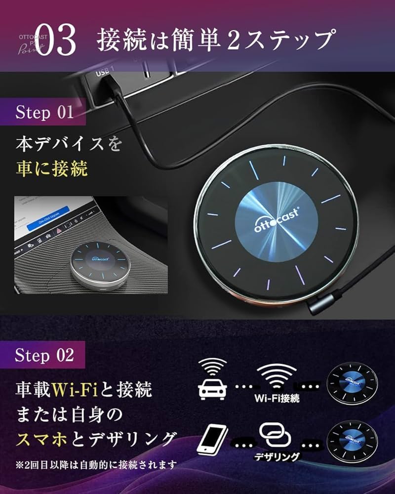 Amazon | 【対応表要確認】 オットキャスト P3 OTTOCAST carplay